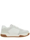 Valentino Sparry Trainer In Split Leather And Nappa In Gray