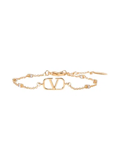 Valentino Garavani Signature Vlogo Bracelet In Gold