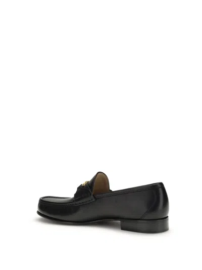 Valentino Garavani Signature Vlogo Calf Leather Loafer In Black