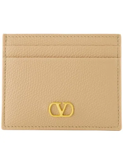 Valentino Garavani Signature Vlogo Card Holder Accessories In Red