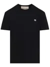 Valentino Logo Patch Crew Neck Short Sleeve T-shirt In Black