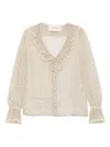 Valentino Polka Dot Printed Ruffled Top