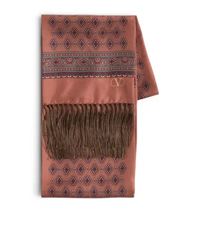 Valentino Garavani Silk Fringe Scarf