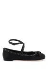 VALENTINO GARAVANI VALENTINO GARAVANI SILK ROCKSTUD BALLET FLATS