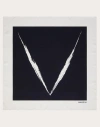 Valentino Garavani Silk Scarf Woman Navy Uni