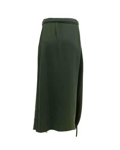 Valentino Garavani Silk Skirt In Green