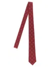 Valentino Silk Tie With Hexagonal Pattern Slim Design In Multi