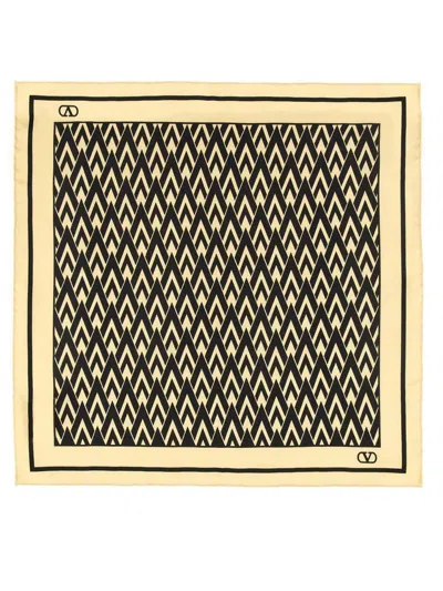 Valentino Garavani Silk Twill Scarf In Black