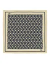 Valentino Twill Silk Scarf Bordered Edge