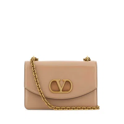 Valentino Garavani Skin Pink Leather Vain Shoulder Bag