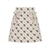 Valentino A-line Skirt In Wool And Silk Blend In Neutral