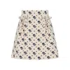 Valentino A-line Skirt In Wool And Silk Blend In Neutral