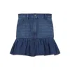 Valentino Ruffled Hem Skirt With Pockets And Belt Loops In Blue