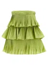 Valentino Green Taffet Skirt In Green