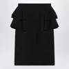 Valentino Couture Crepe High-waisted Skirt With Ruffle Detail