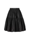 Valentino Taffeta Silk Skirt In 0no