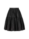 Valentino Taffeta Silk Skirt In 0no