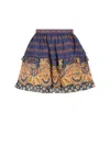 Valentino Skirt In Lino Paisley Medaglioni Voyage Imaginaire