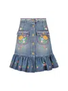 Valentino Floral-embroidered Midi Skirt