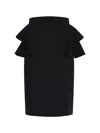 Valentino Couture Crepe High-waisted Skirt With Ruffle Detail