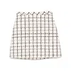 Valentino Check-pattern Tweed Mini Skirt
