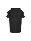 Valentino Couture Crepe High-waisted Skirt With Ruffle Detail