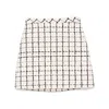 Valentino Check-pattern Tweed Mini Skirt