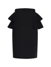 Valentino Couture Crepe High-waisted Skirt With Ruffle Detail