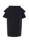 Valentino Couture Crepe High-waisted Skirt With Ruffle Detail