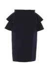 Valentino Couture Crepe High-waisted Skirt With Ruffle Detail