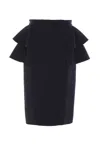 Valentino Couture Crepe High-waisted Skirt With Ruffle Detail