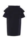 Valentino Couture Crepe High-waisted Skirt With Ruffle Detail