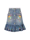 Valentino Floral-embroidered Midi Skirt