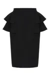 Valentino Couture Crepe High-waisted Skirt With Ruffle Detail