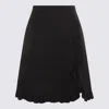 Valentino A-line Midi Skirt Ruffle Detail In Black
