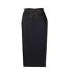 Valentino Bow-detail Satin Midi Skirt In Black