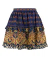 Valentino Skirt In Lino Paisley Medaglioni Voyage Imaginaire In Printed