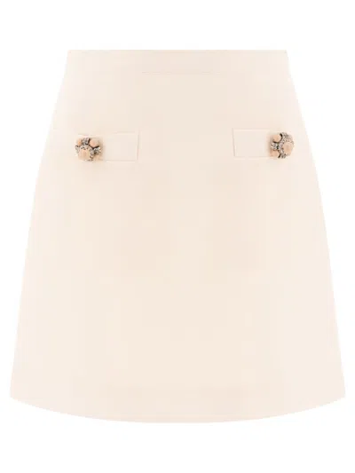 Valentino Short Crepe Couture Skirt In Multi