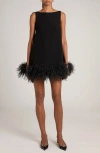 Valentino Black Sleeveless Crewneck Mini Dress In Nero