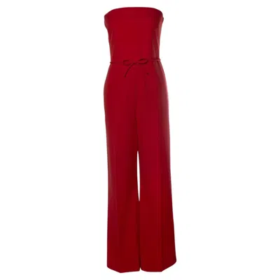 Pre-owned Valentino Garavani, Sleeveless Jumpsuit In Red