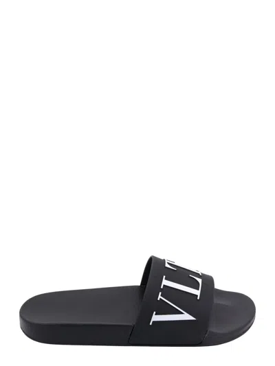 Valentino Garavani Man Slide Man Black Sandals