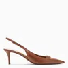 Valentino Slingback Pumps Vlogo The Bold Edition Tobacco In Brown