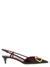 Valentino Vlogo 40 Velvet Slingback Pump In Black