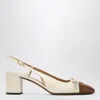 Valentino Leather Valet Du Roi Slingback Heels 60 In Nude