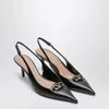 Valentino Garavani Slingback Vlogo The Bold Edition Calfskin Pumps In Black