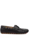 Valentino Garavani 'fastaway' Black Loafers With Vlogo Plaque And Decorative Laces With Logo In Leat