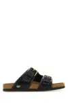 Valentino Fussfriend Leather Slides In Black