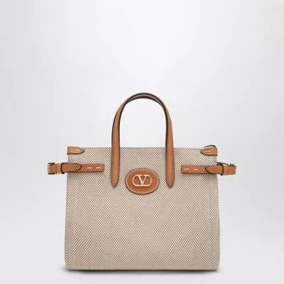 Valentino Garavani Small Antibes Tote Bag In Brown