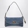 Valentino Garavani  Garavani Devain Small Denim Shoulder Bag Woman Denim Uni In Blue
