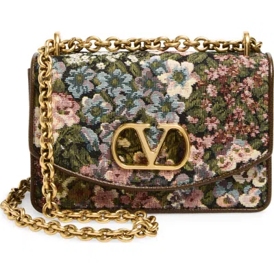 Valentino Garavani Small Devain Floral Jacquard Shoulder Bag In Pattern